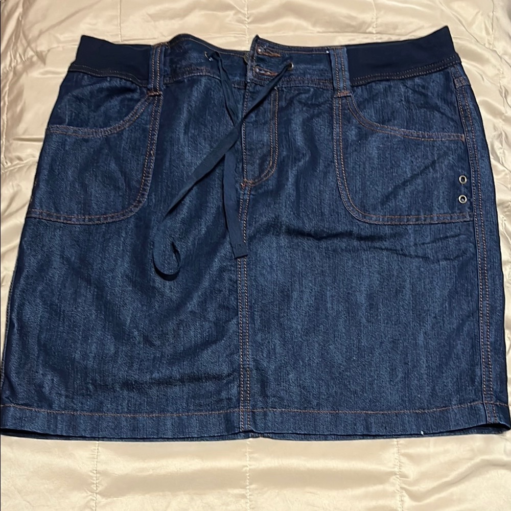 Faded Glory Blue Mini Pencil Skirt Casual